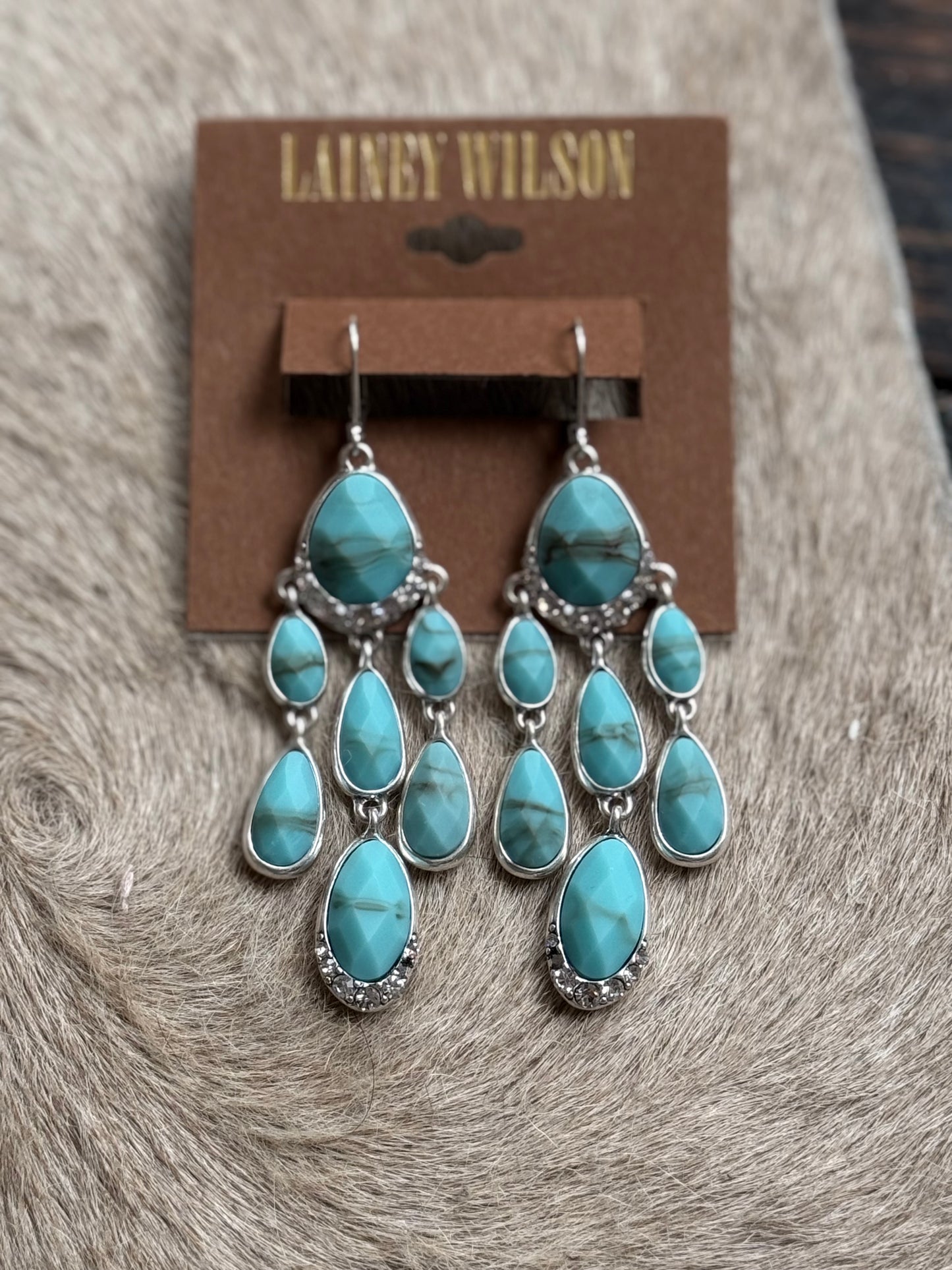 Lainey Wilson Stone Cluster Chandelier Earrings