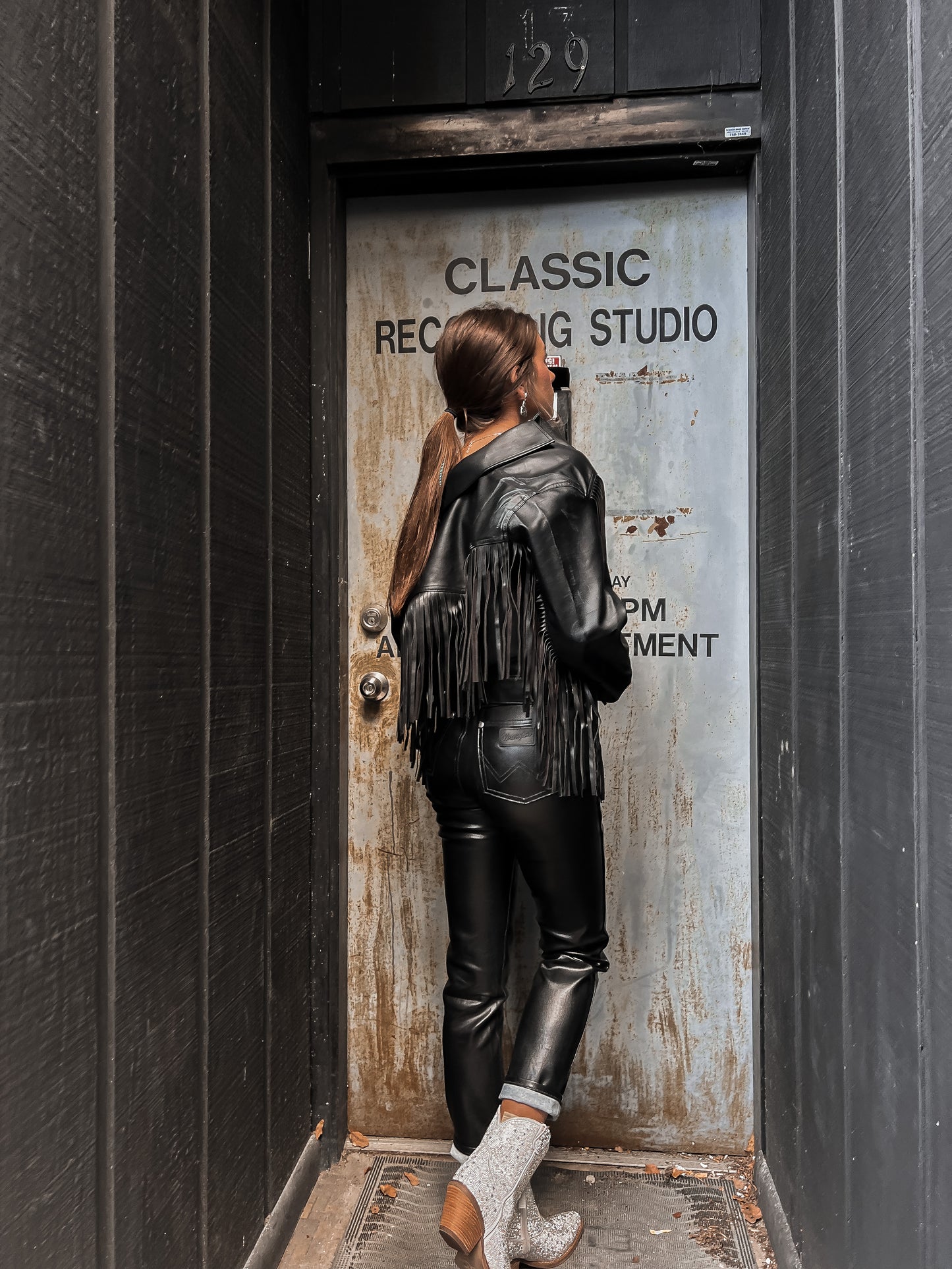 Wrangler Women Kim Kardashian Black Leather