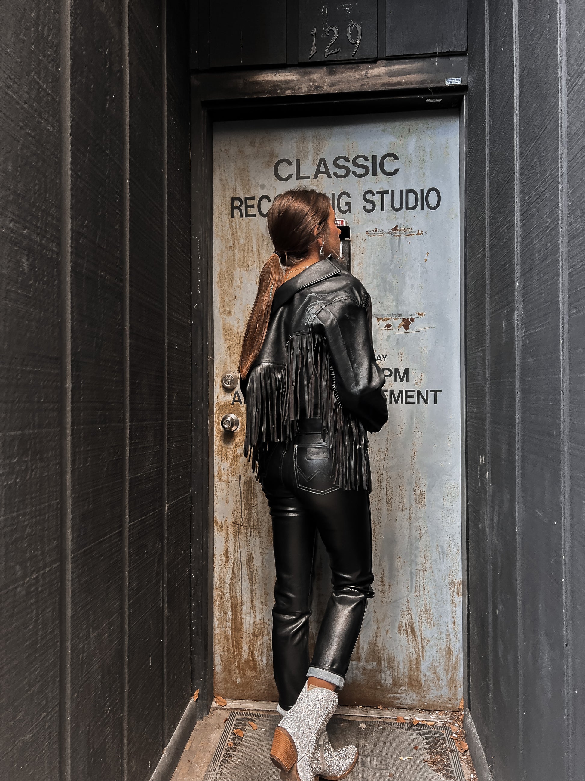 Wrangler Women Kim Kardashian Black Leather