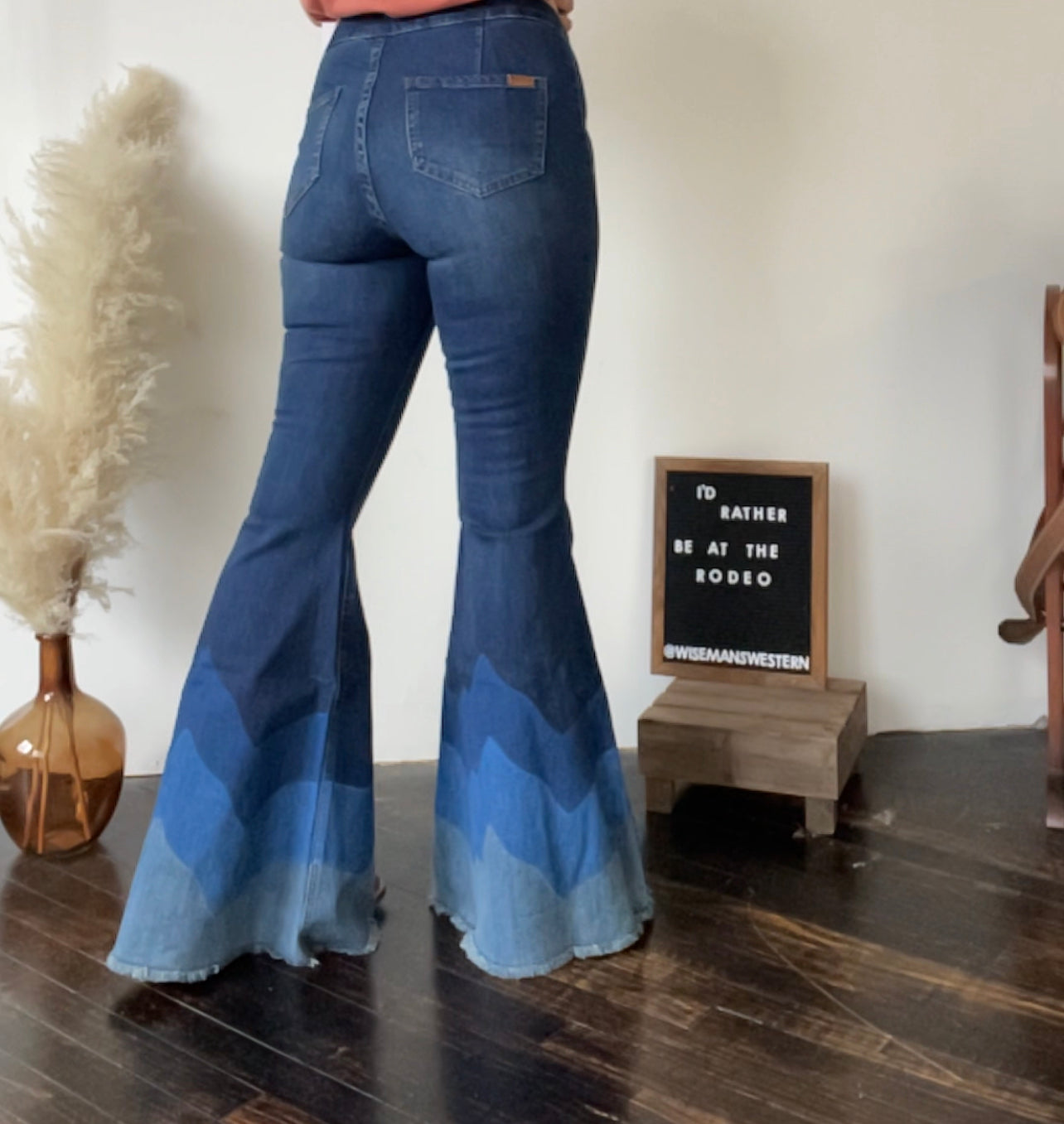 Blue Wave Bell Bottoms Jeans