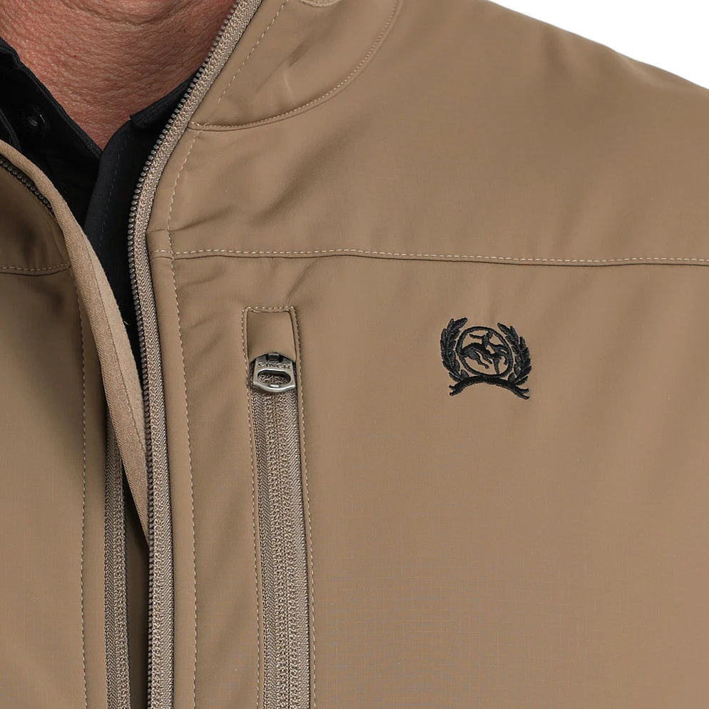 Cinch Men's Ripstop Khaki Vest