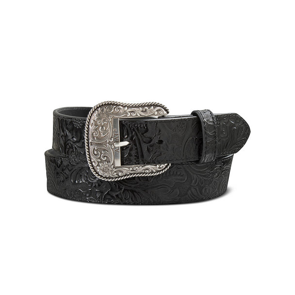 Ariat Floral Embossed Black - Accessories Belt Ladies