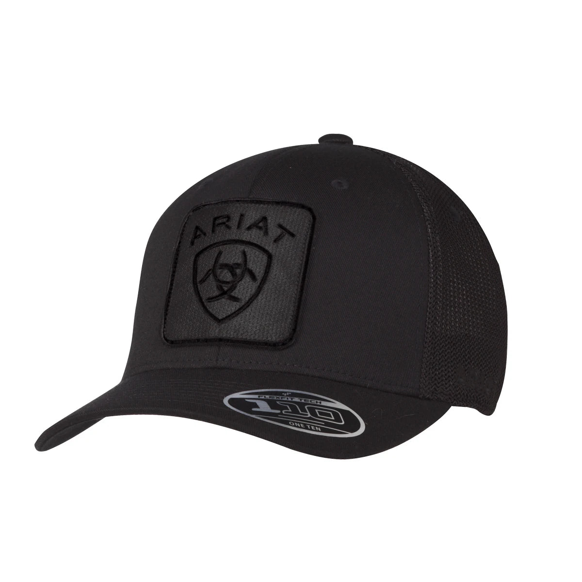 ARIAT SHIELD LOGO BLACK ON BLACK HAT