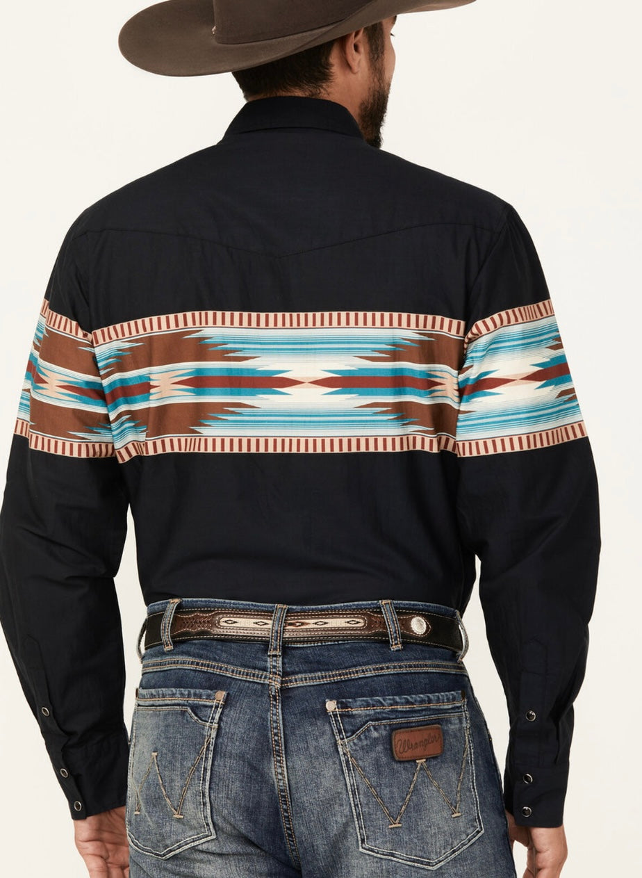 Roper Men's Blanket Aztec Border