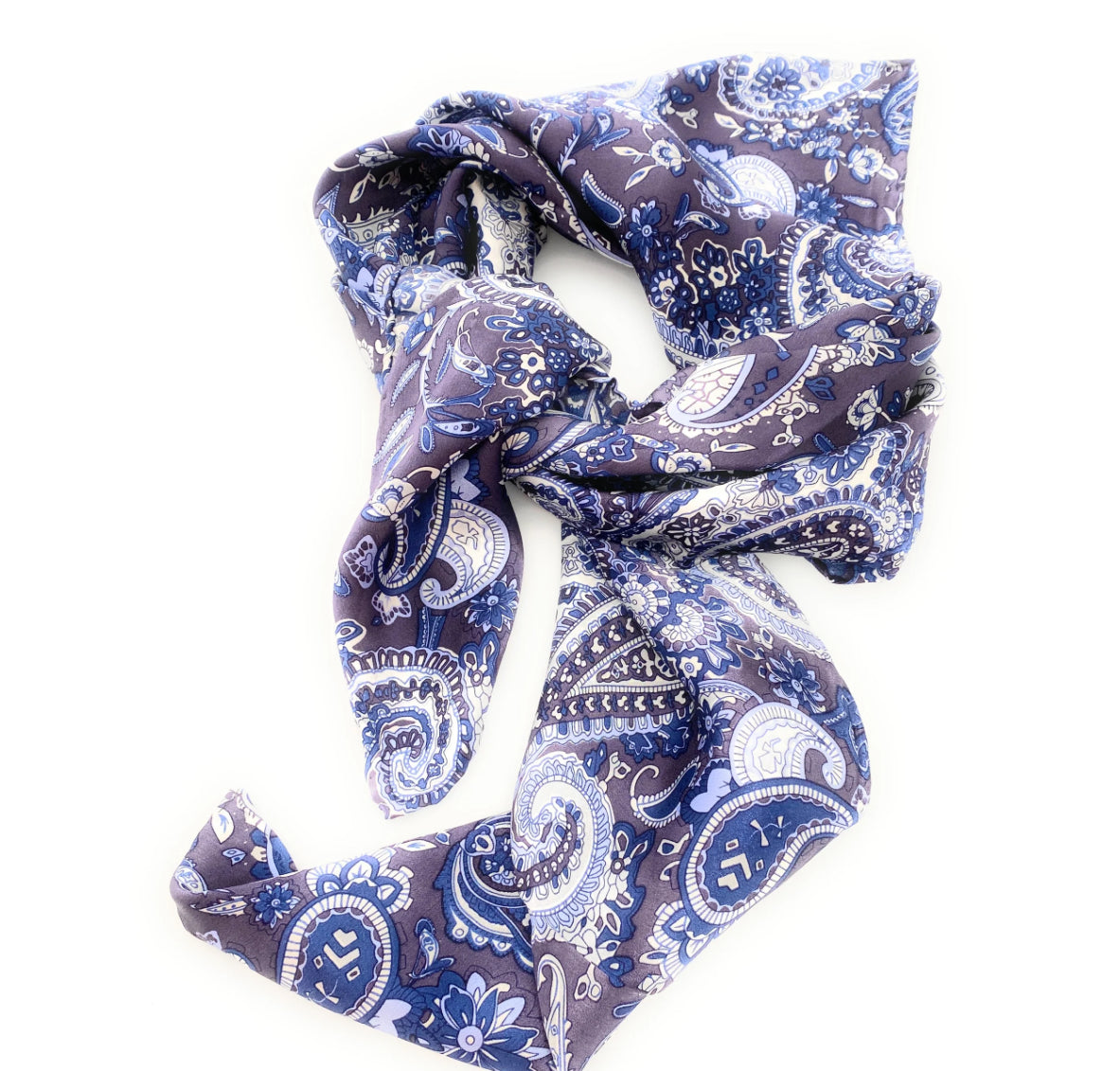 Blue Paisley Wild Rag