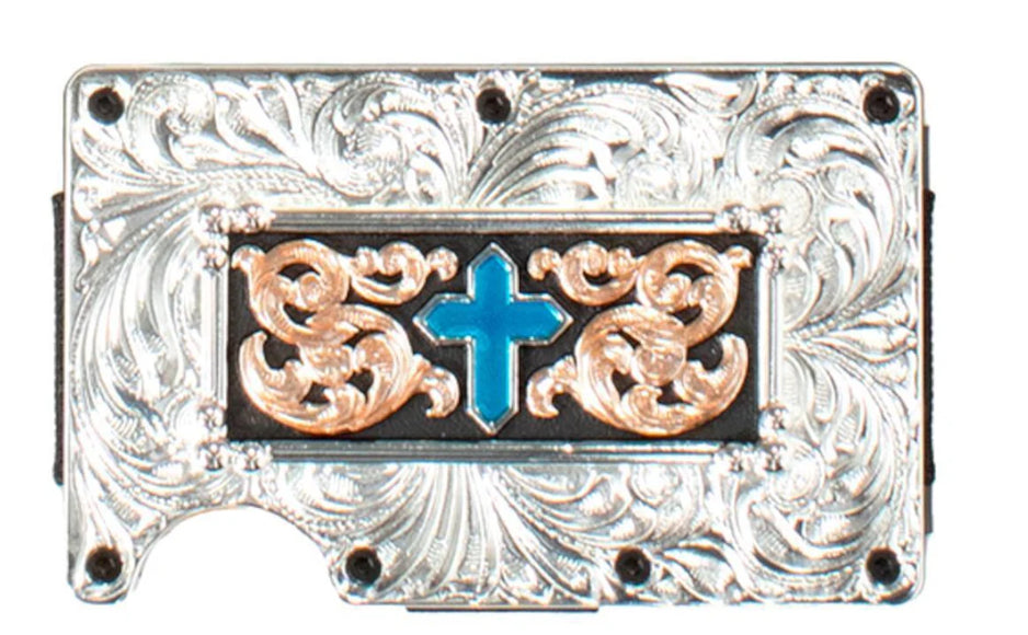 Turquoise Cross Utility Wallet