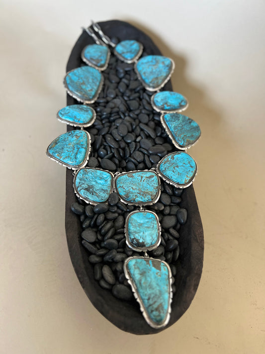 Summertime’s Close Lariat turquoise Necklace