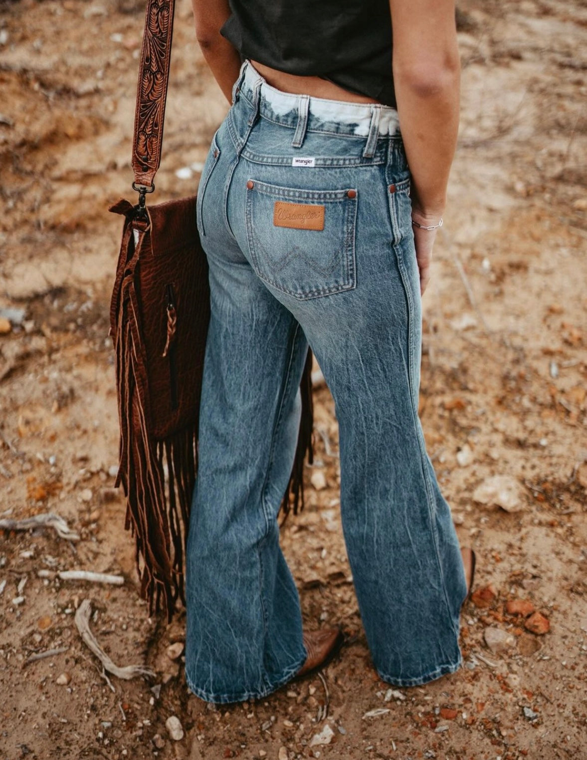 Sale ✨ Wrangler Carly Bleached Out Flare Women's Jeans
