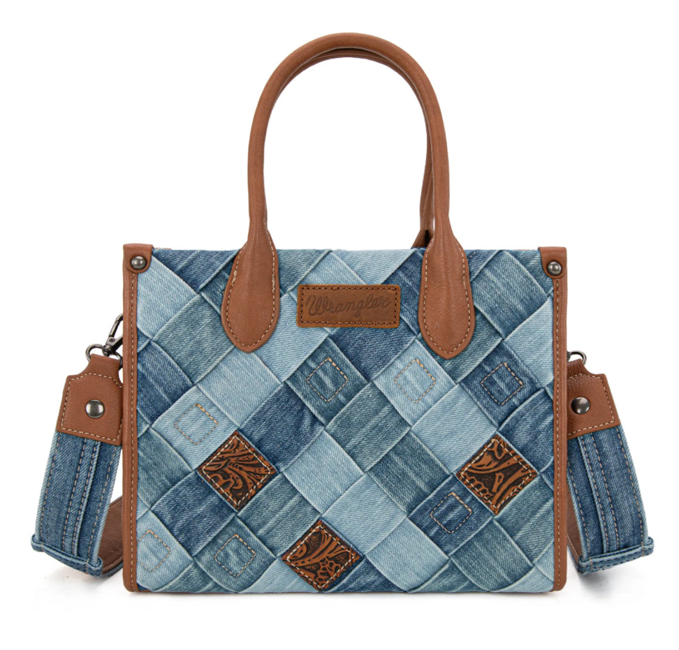 Wrangler Woven Denim Concealed Carry Tote/Crossbody -Jean