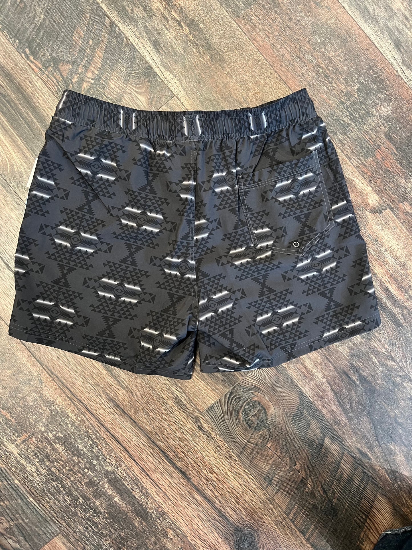 Black Aztec Men's Swim Shorts