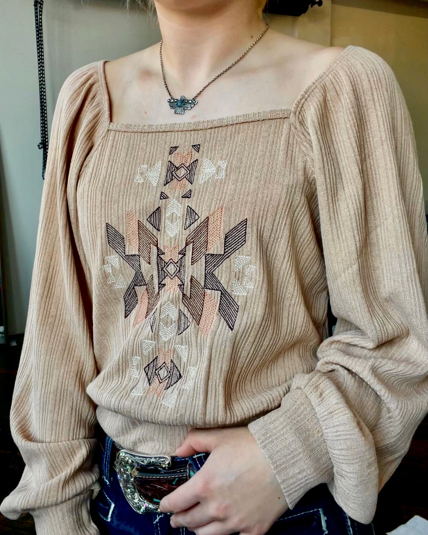 Wrangler Chicago Embroidered Top