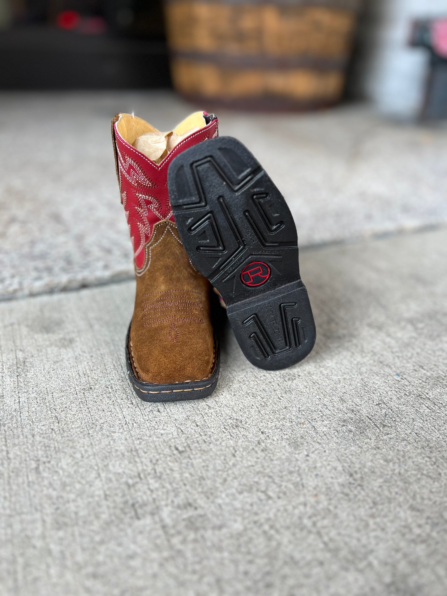 Toddlers Tan Suede Vamp
