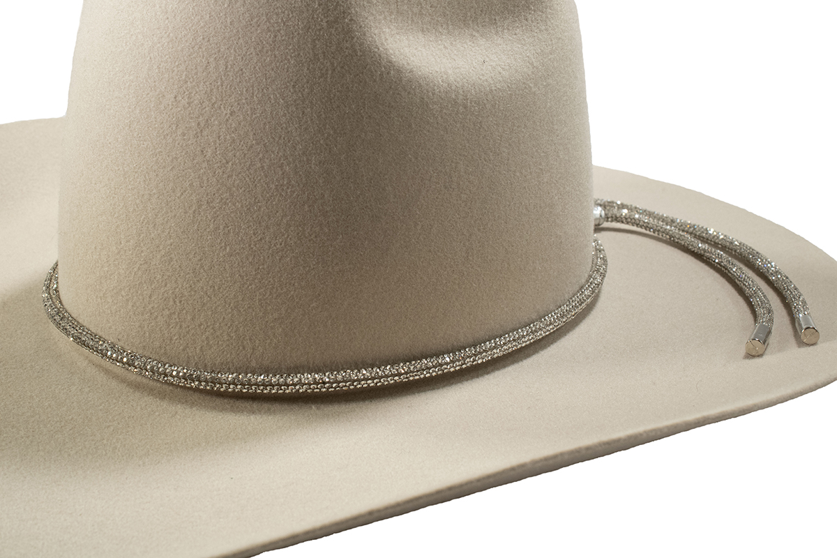 3-D Belt Glass Rhinestone Black/Silver