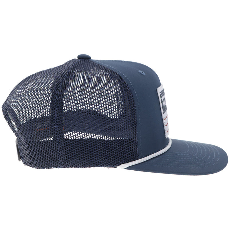 Hooey "Liberty Roper" Navy Blue w/ 1776 Flag Patch Hat