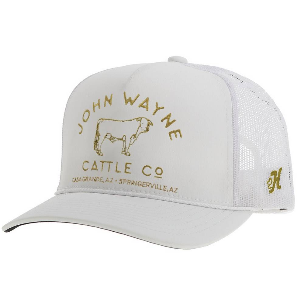 Hooey John Wayne Cattle Co Trucker Hat White
