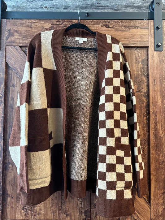 Quinn Checkered Cardigan