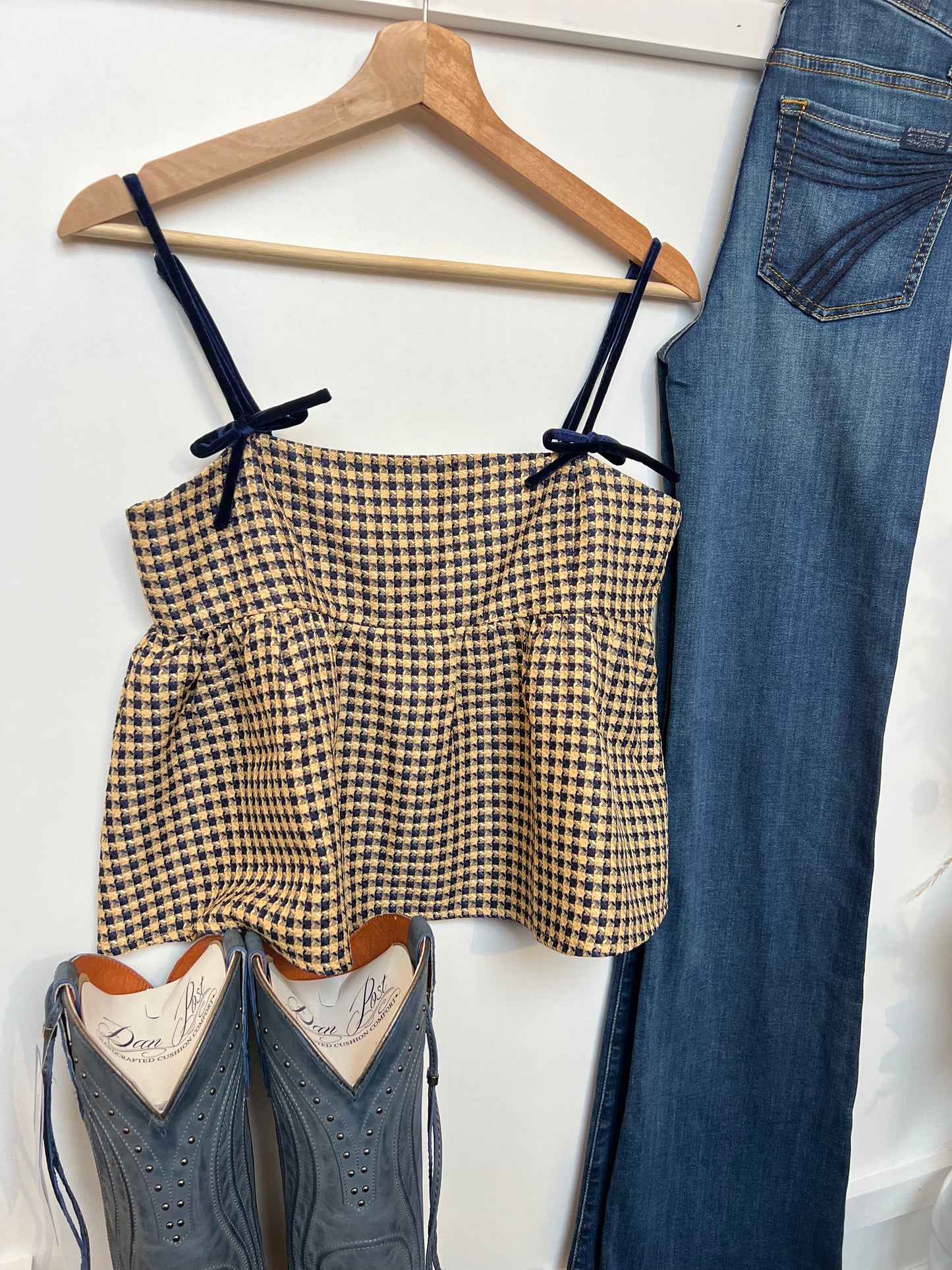 Tweed Peplum Top