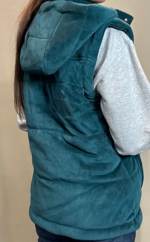Final Sale ✨Hooey Tess Teal Hooded Vest Women's