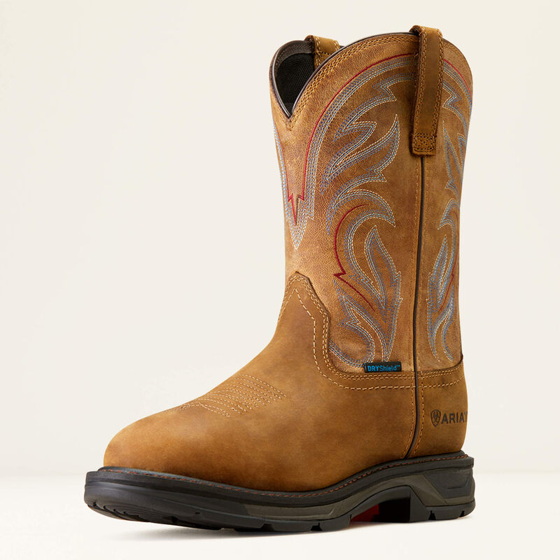 Mens Ariat Distressed brown/Bravo brown work boots