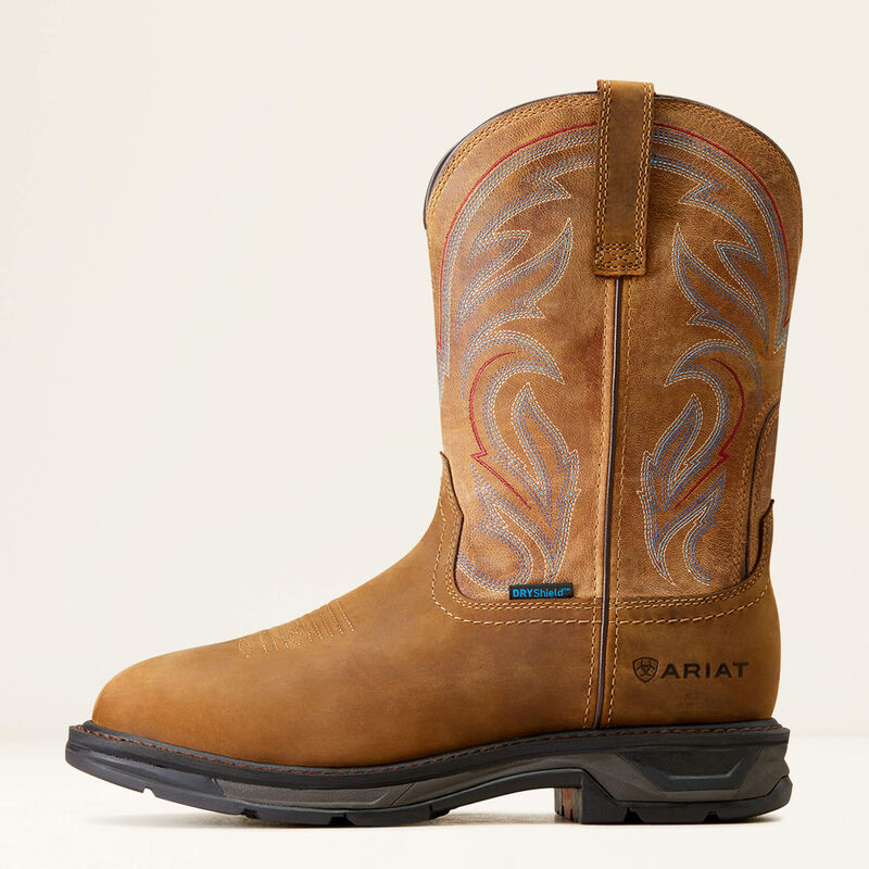 Mens Ariat Distressed brown/Bravo brown work boots