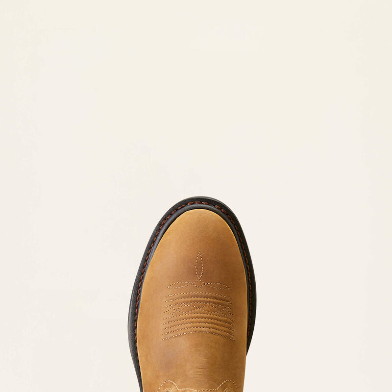 Mens Ariat Distressed brown/Bravo brown work boots