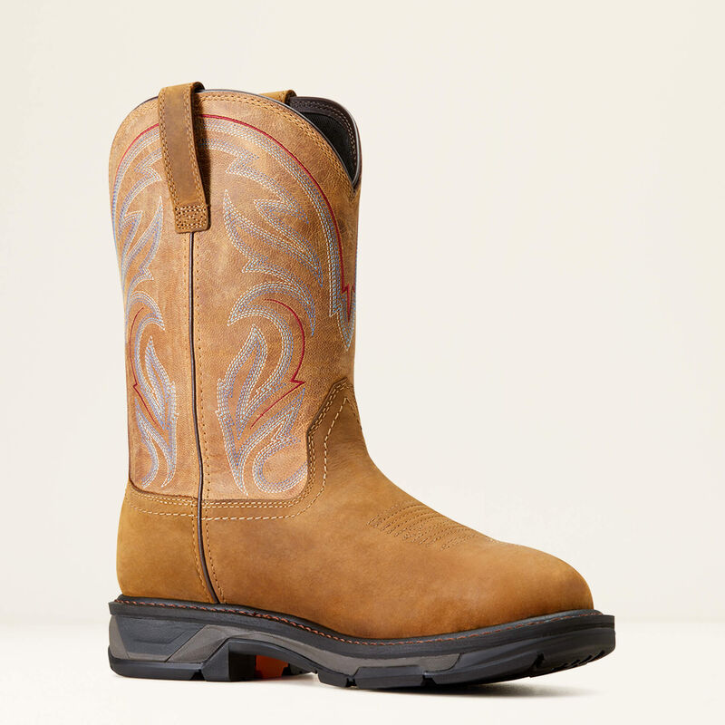 Mens Ariat Distressed brown/Bravo brown work boots