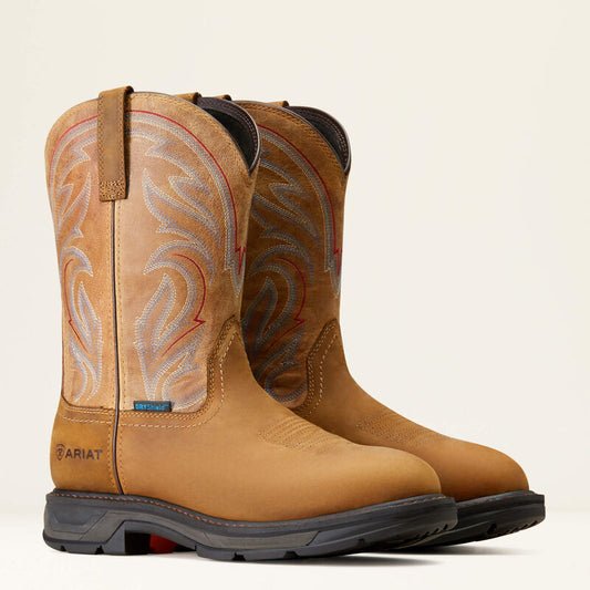 Mens Ariat Distressed brown/Bravo brown work boots