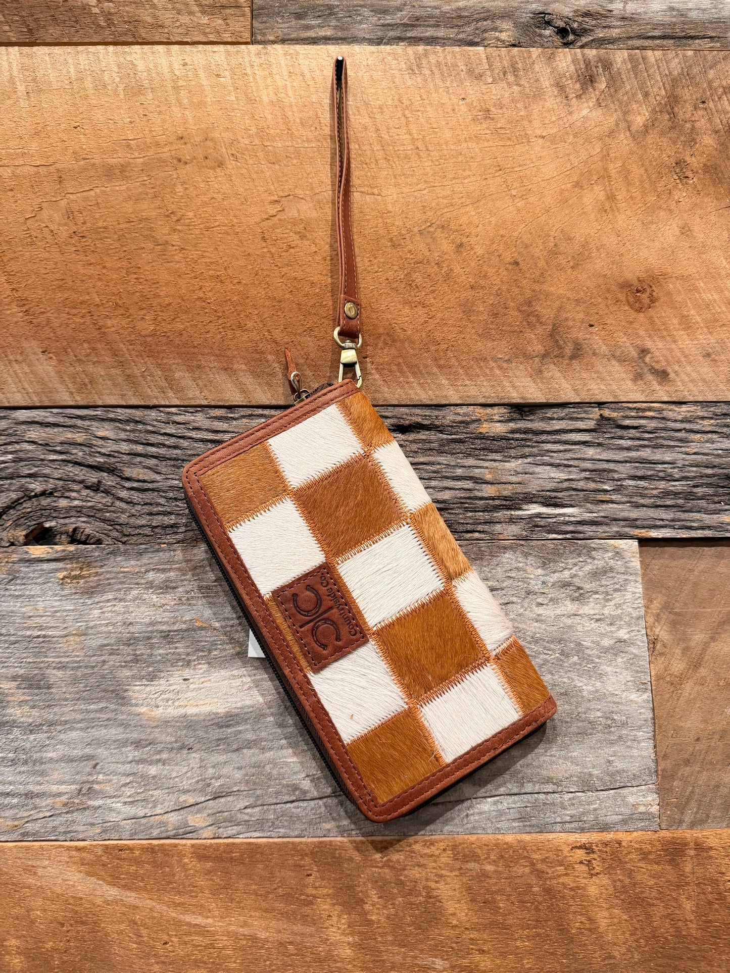 Stockdale Checkered Wallet Wristlet
