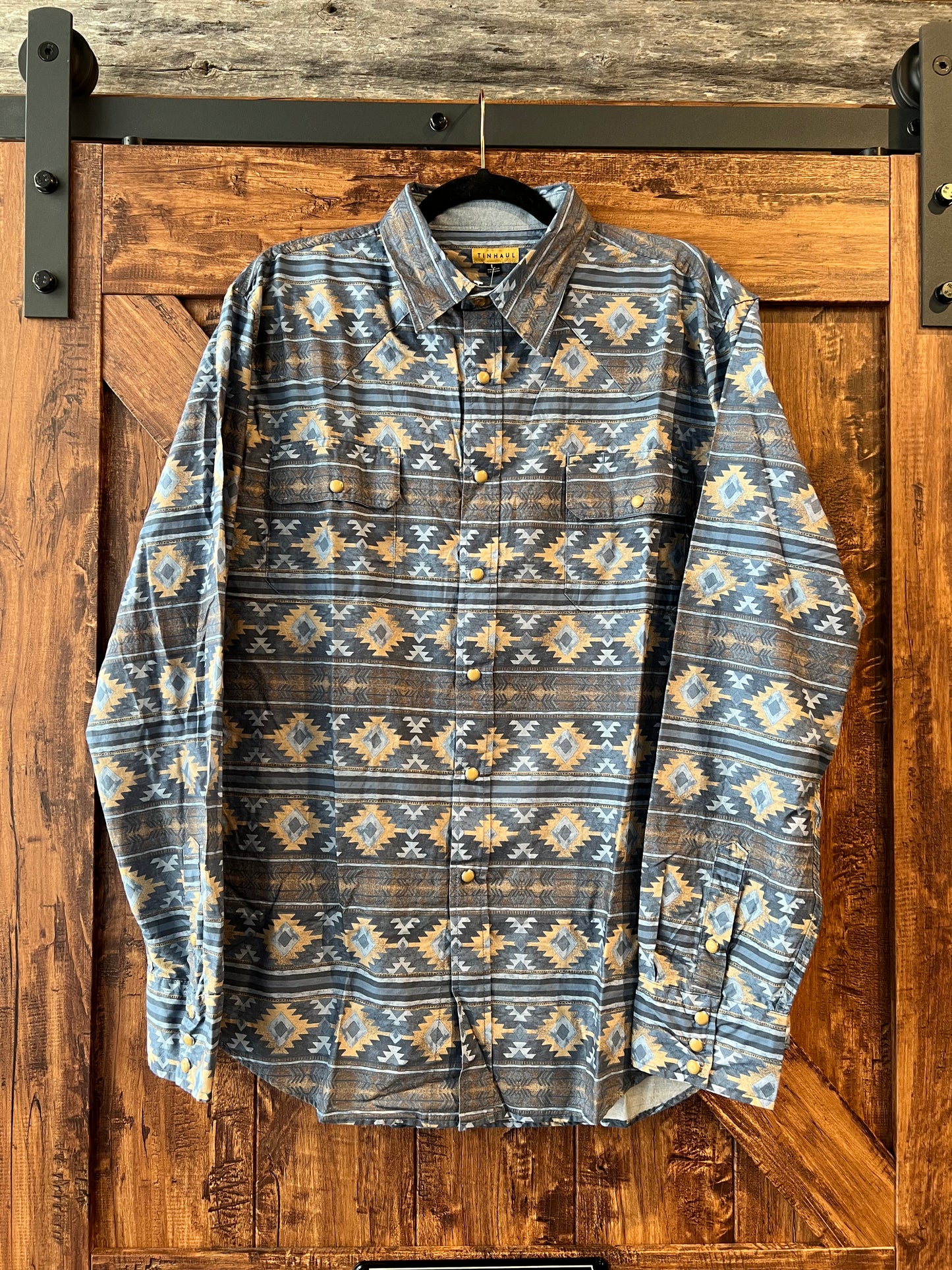 Indigo Aztec Snap Up
