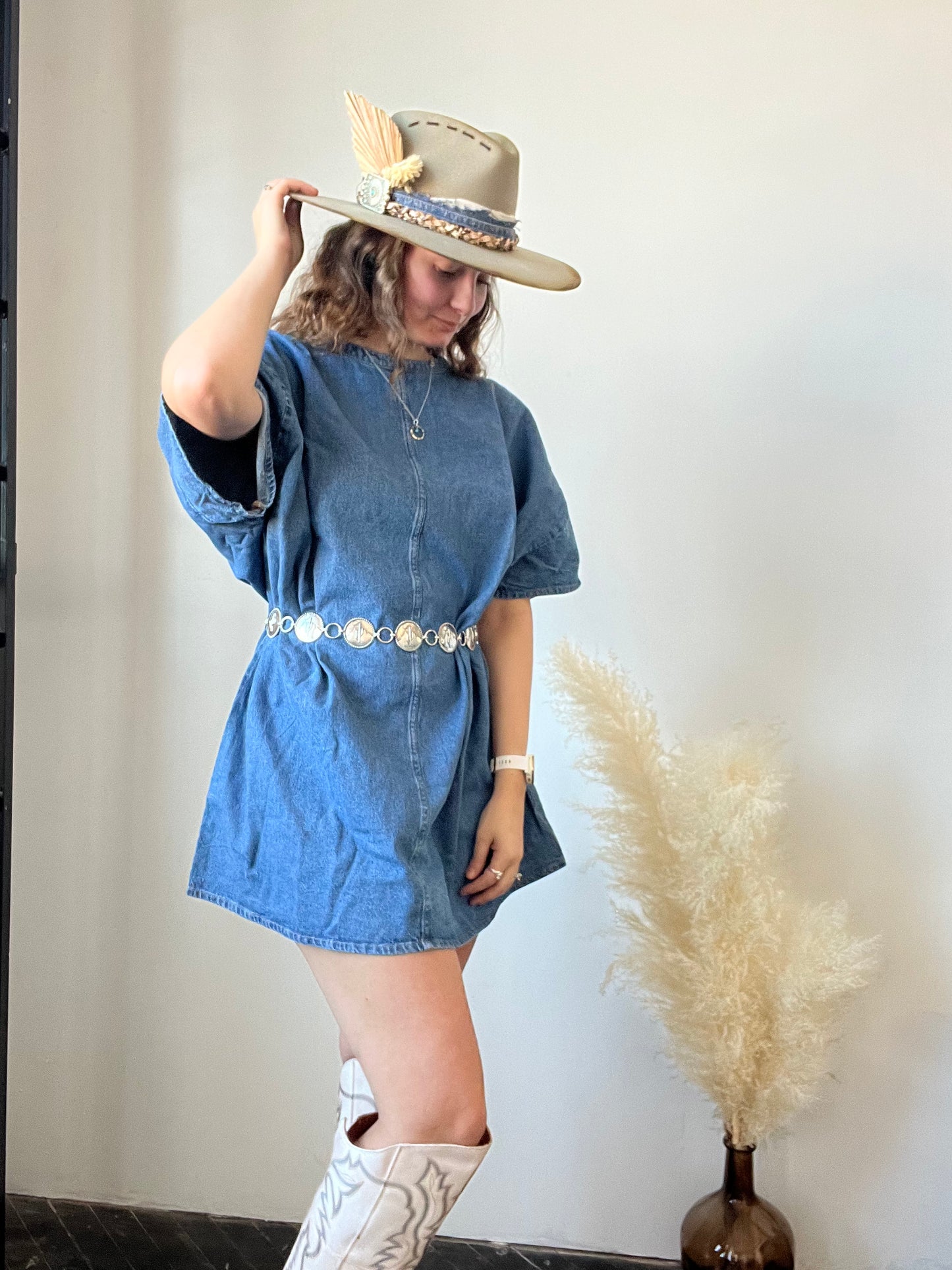 Final Sale ✨Tami Wrangler Denim Women's Tee Dress