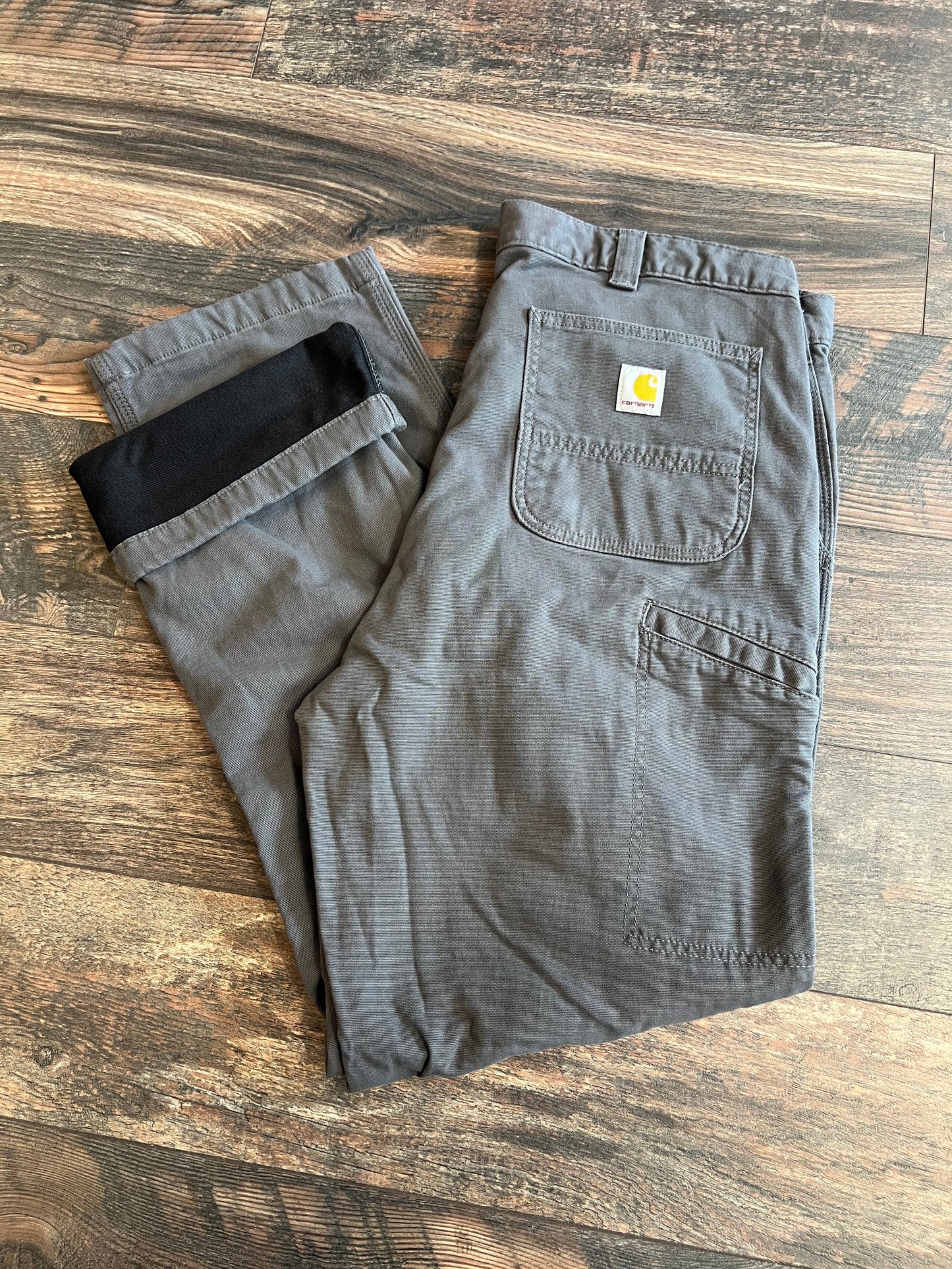 Gray Rugged Flex Flannel Relaxed Fit Work Pant