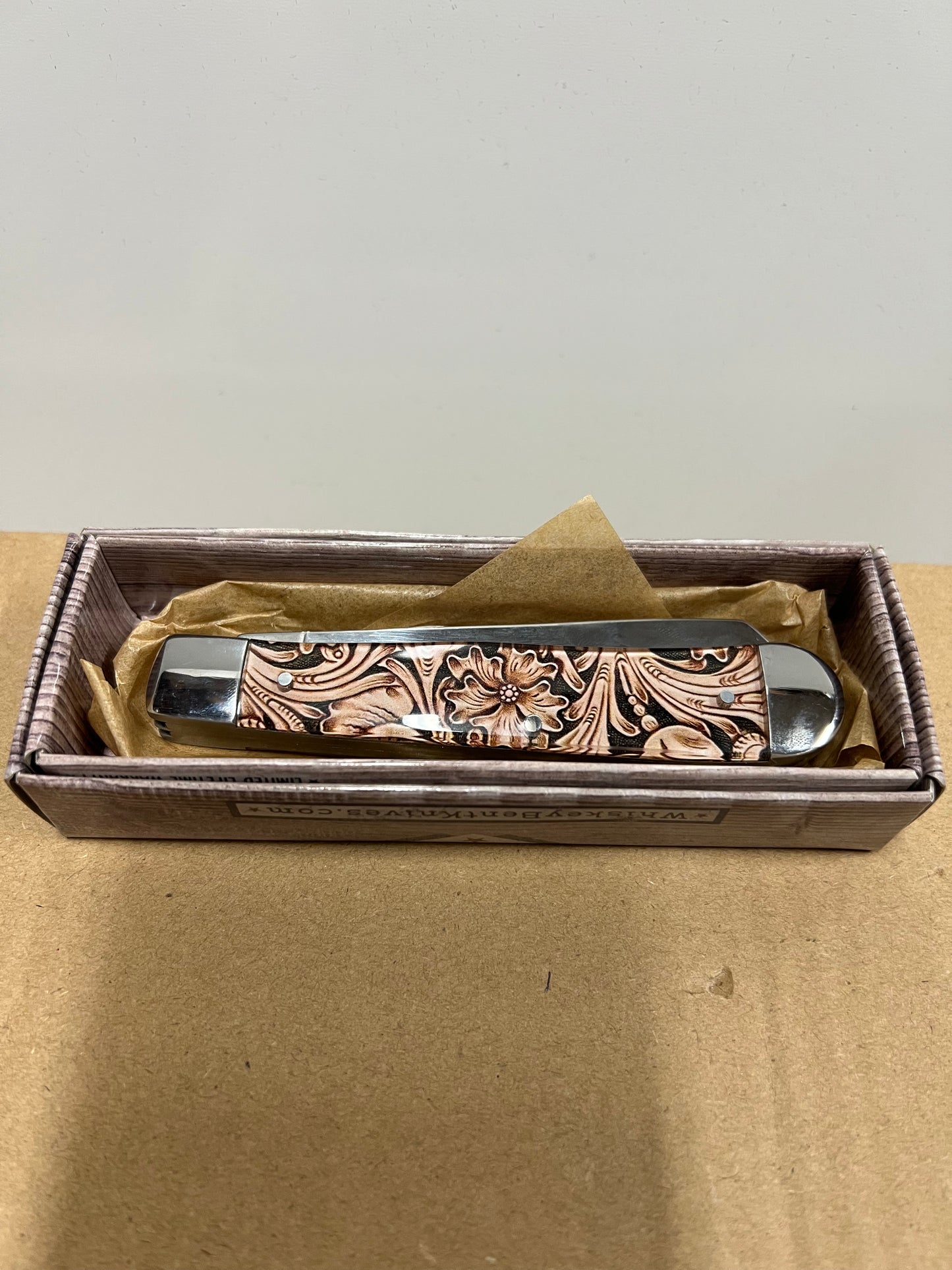 Tooled Floral Trapper