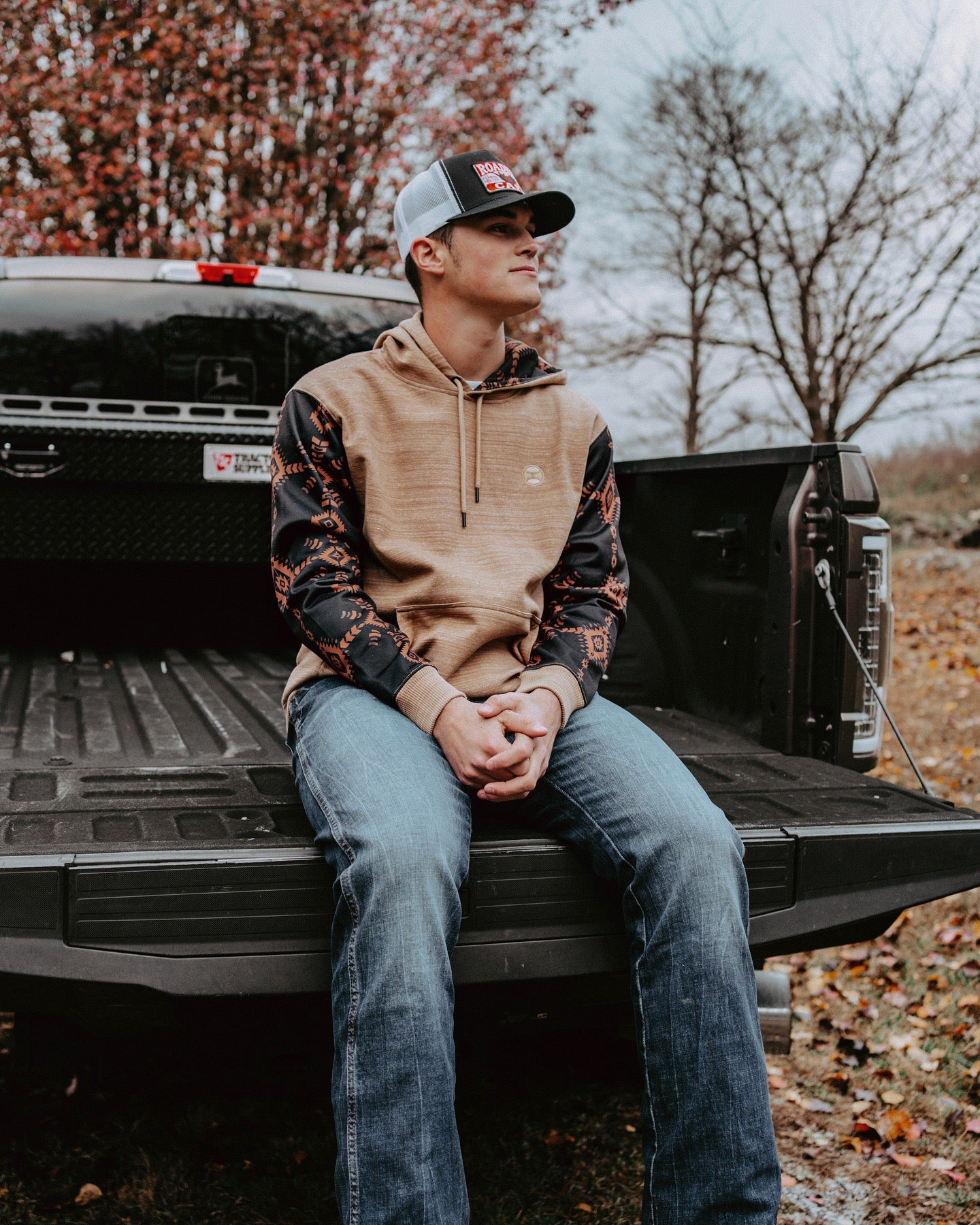 Summit Brown Aztec Hoodie