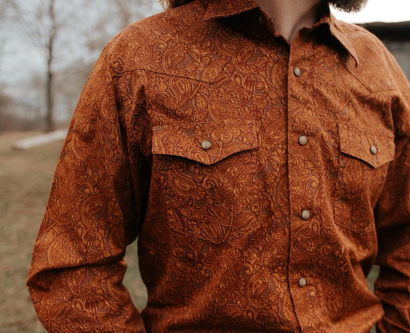 Wrangler Way Out West Rawhide Snap Up