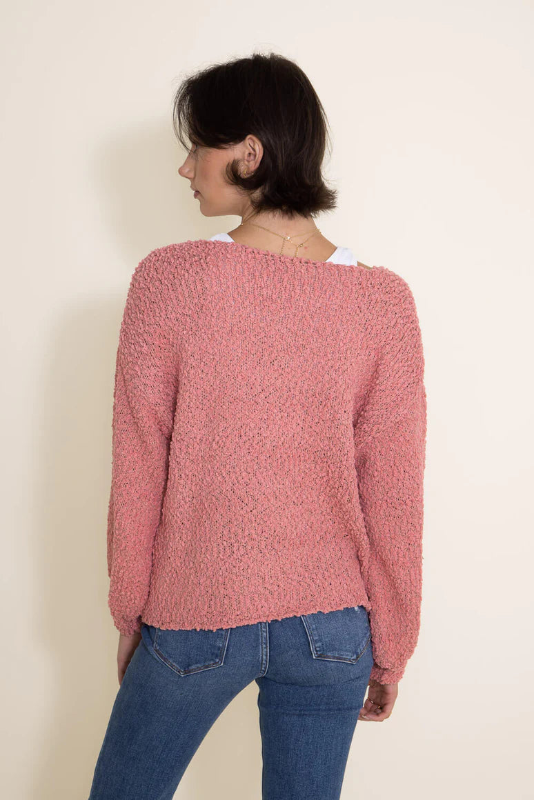 Pink Popcorn Crew Sweater Simply Southern