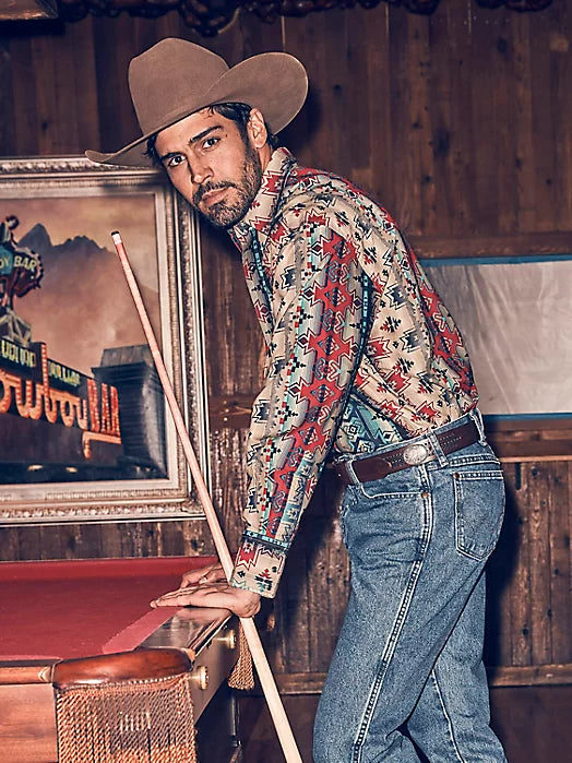 Wrangler Forest Black Checotah Snap Up