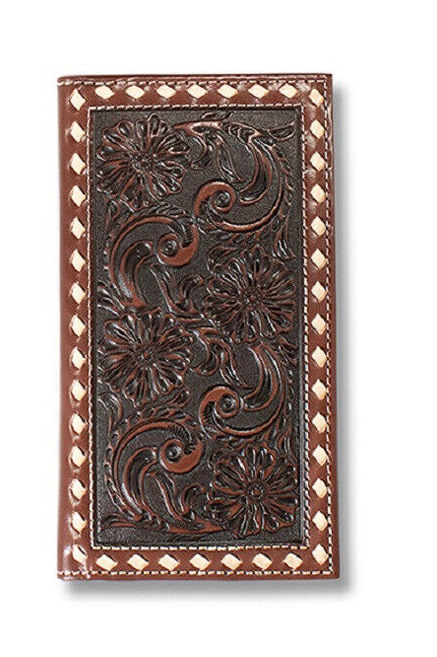 Ariat Floral Embossed Leather Rodeo Wallet