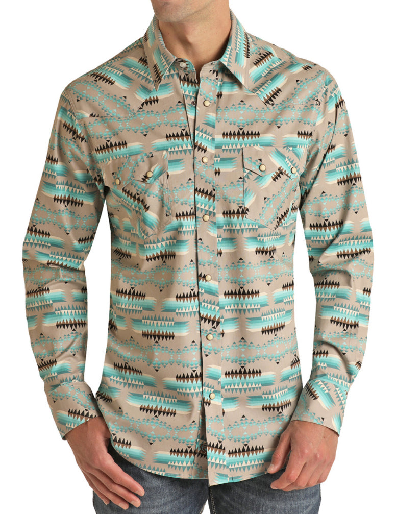 Final Sale ✨ Sawtooth Geo Tan Men's