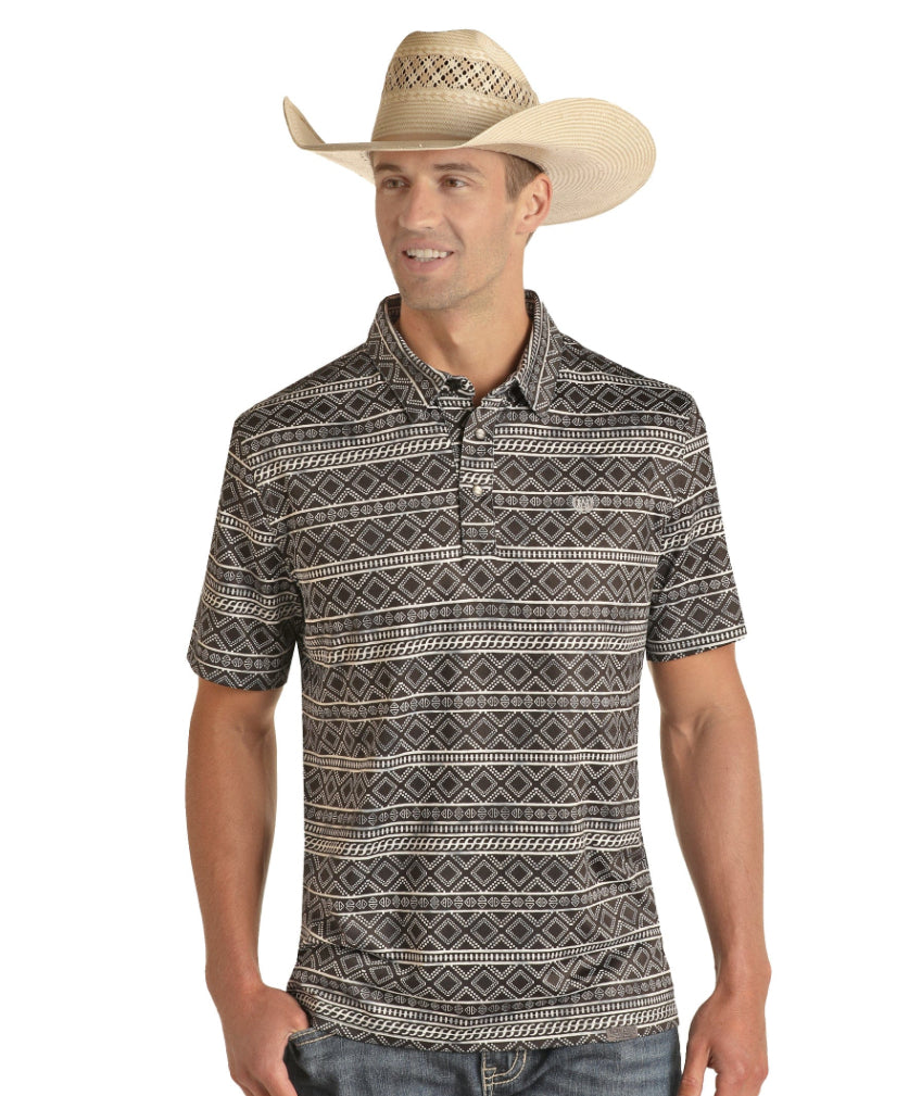 Aztec Knit Polo