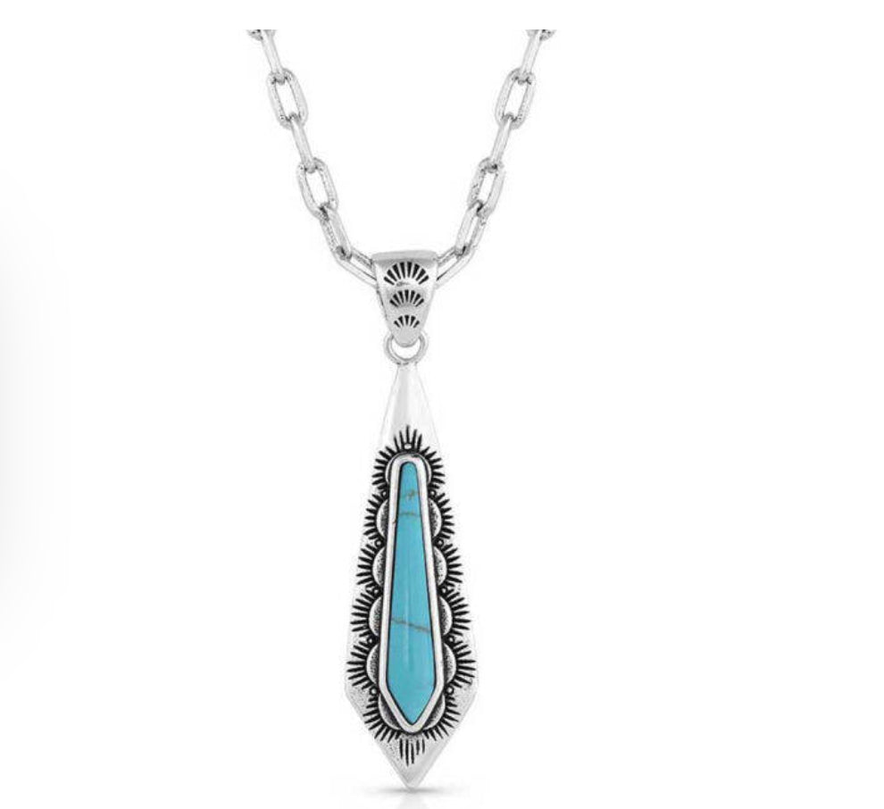 Southwest Turquoise Stream Necklace