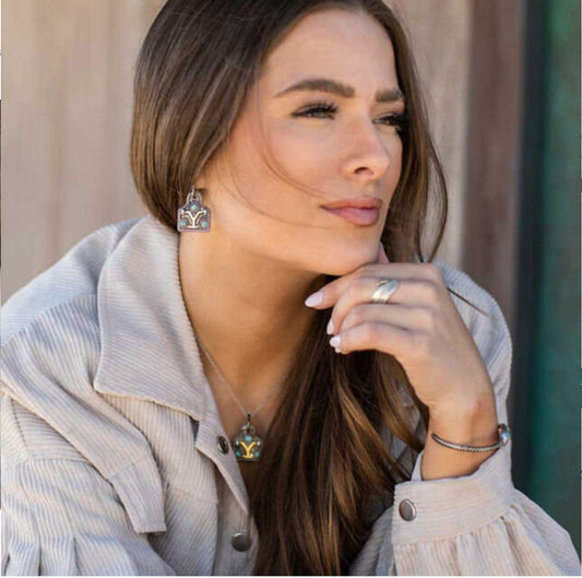 Yellowstone Cow Tag Earrings