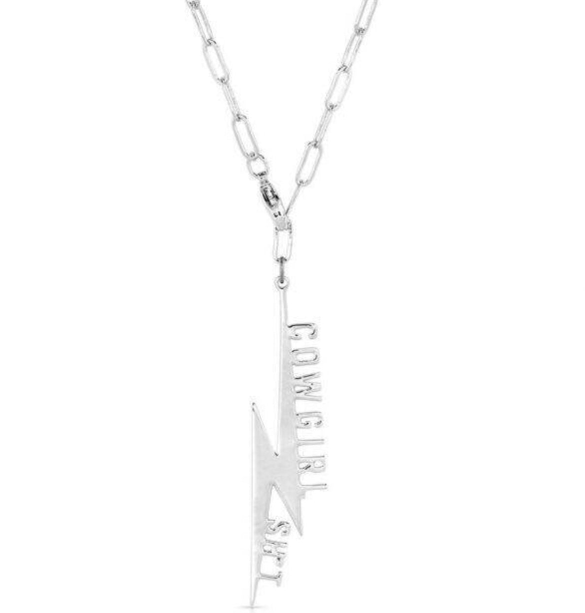 Cowgirl Sh*t Lightning Bolt Necklace