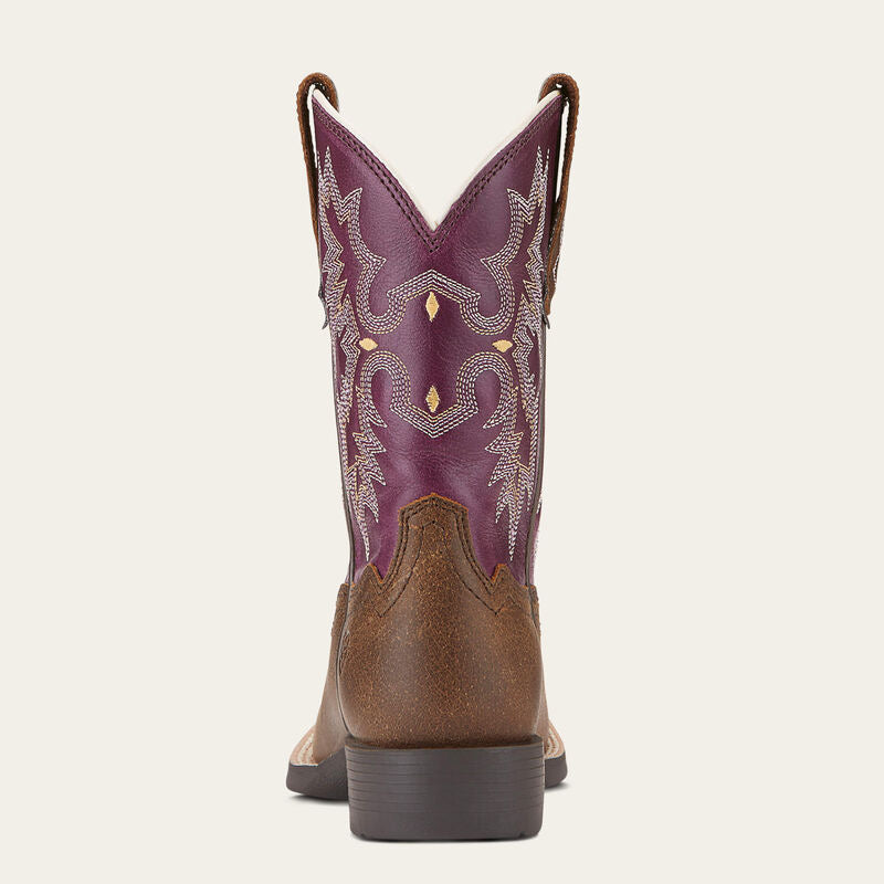 Ariat Kid’s Tombstone Bomber/Plum Square Toe
