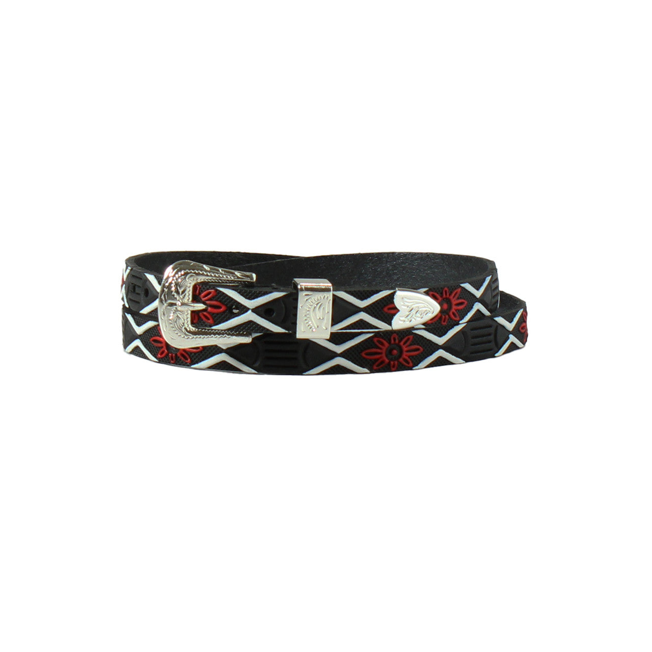 3D Black Floral Hatband