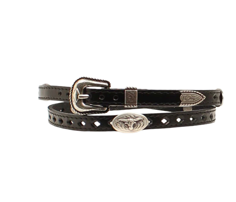 3D Longhorn & Silver Buckle Hat Band