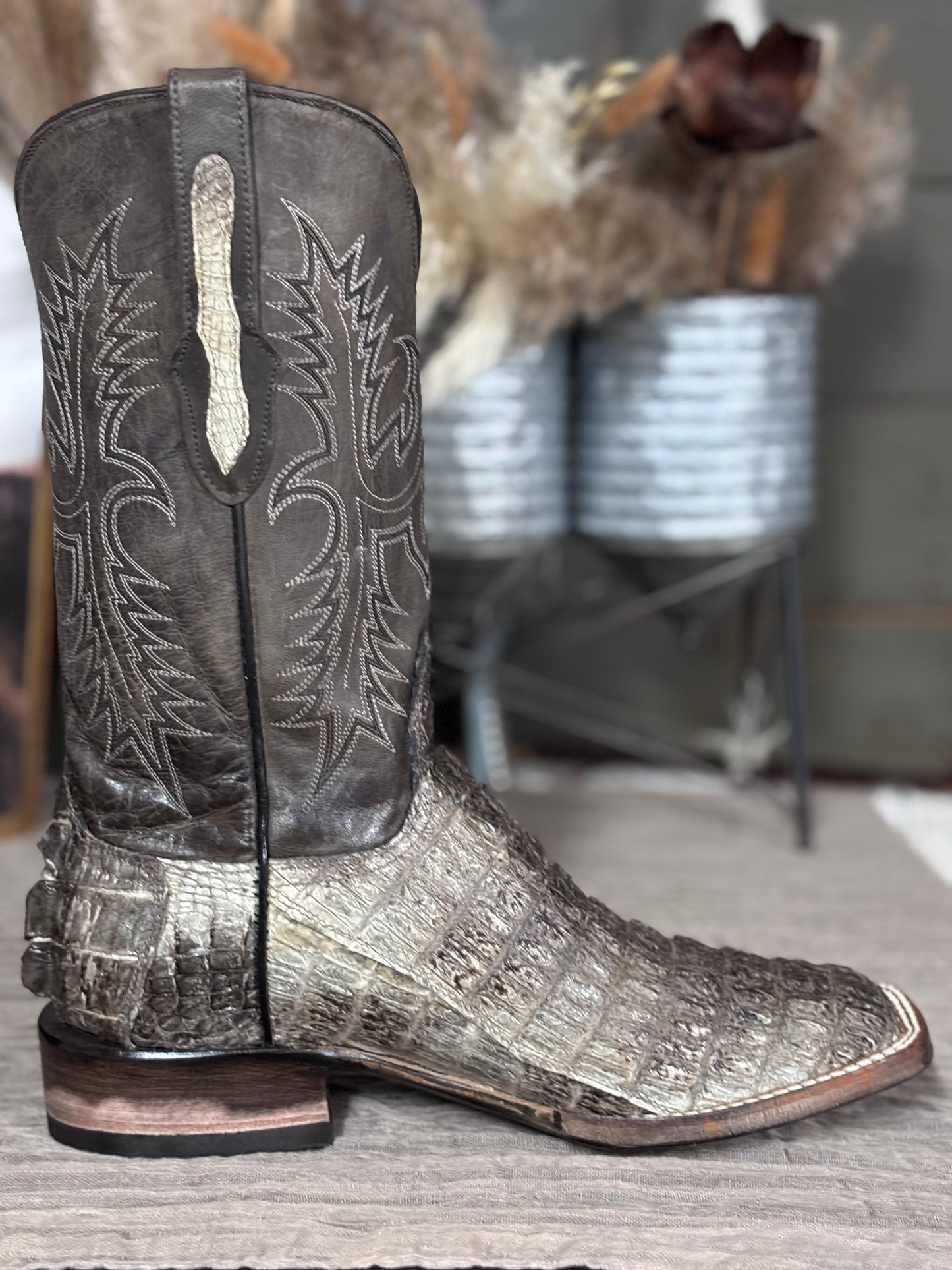 Black Jack Reverse Caiman Tail Boots