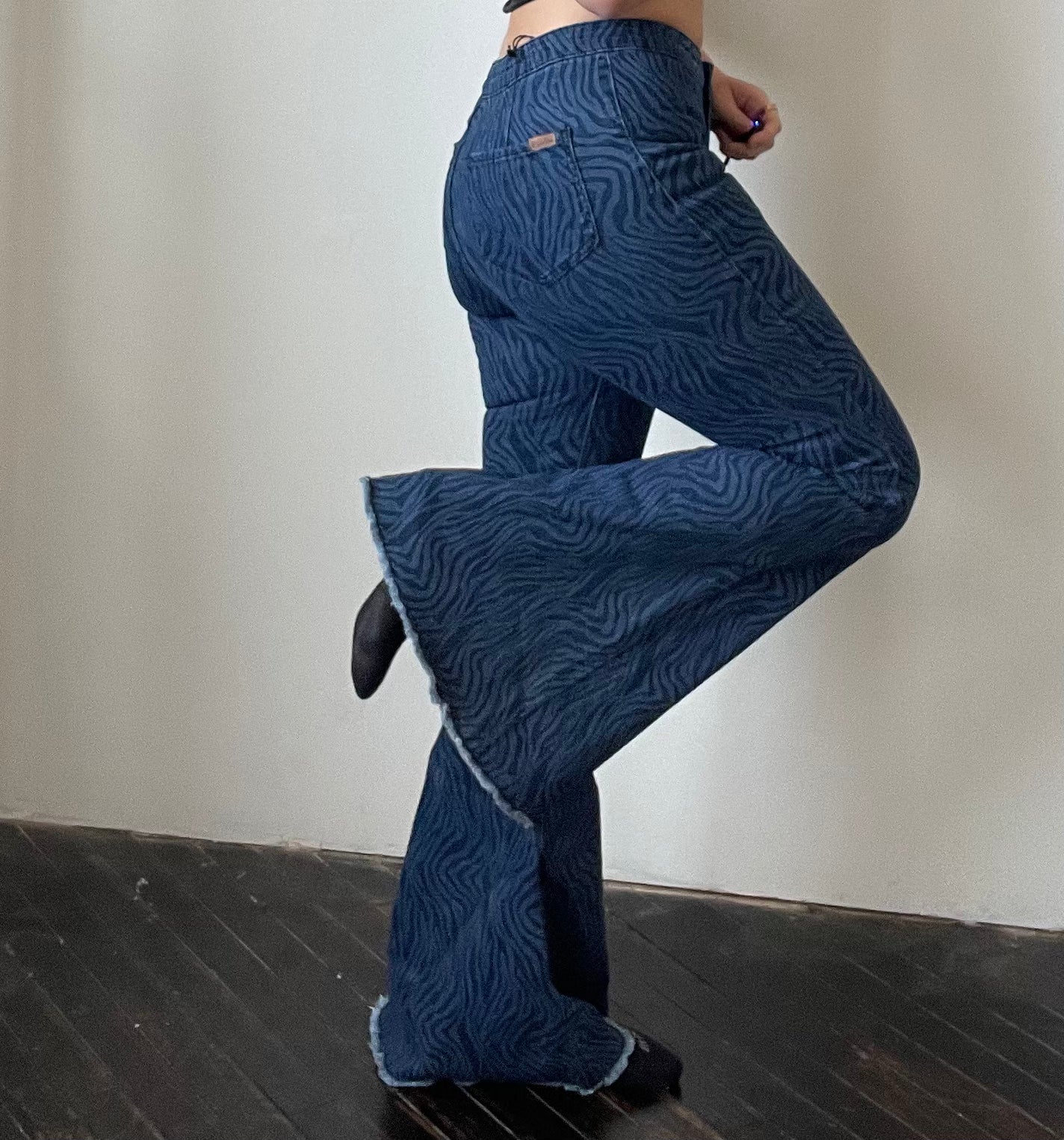 Final Sale ✨Zebra Denim Bell Jeans