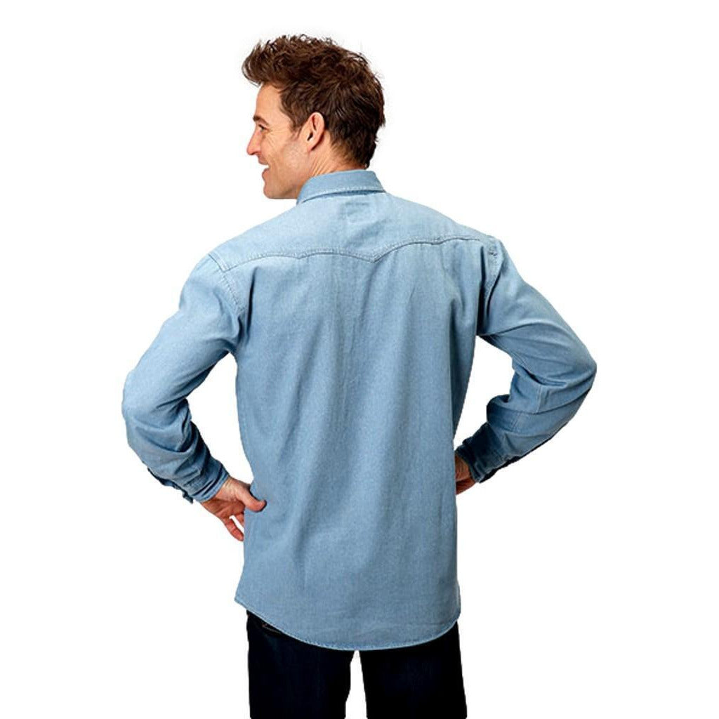 Roper Men’s Light Blue Denim Snap Up