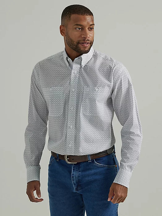 George Strait by Wrangler Men's Print Long Sleeve Button-Down Western George Strait by Wrangler Men's Print Long Sleeve Button-Down Western