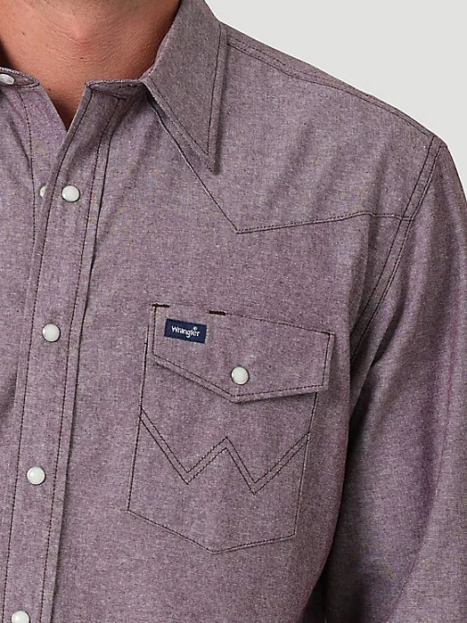 Wrangler Cowboy Cut Chambray Snap Up